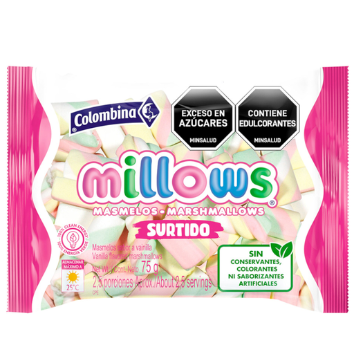 [002297] Masmelos Millows Surtido 75Gr