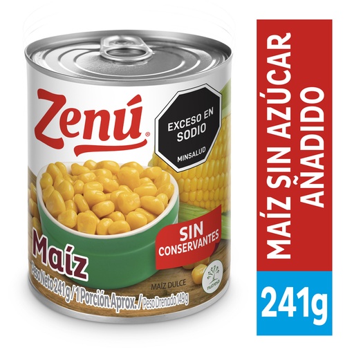[013326] Maíz Dulce Zenú Lata 241Gr
