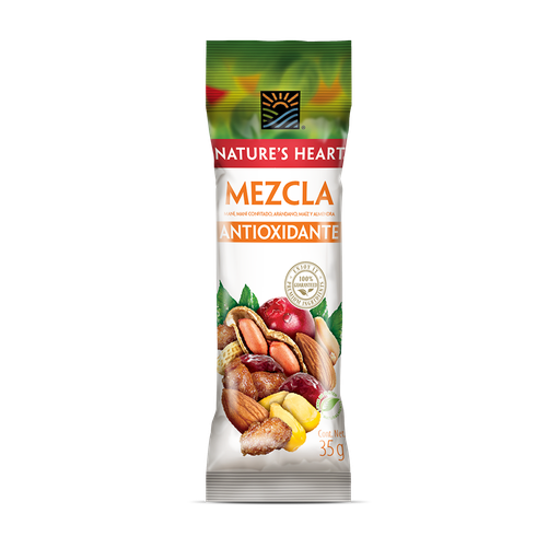 [052400] Mezcla Nature's Heart Maní Arándanos Maní Confitado Maiz Y Almendras 35Gr
