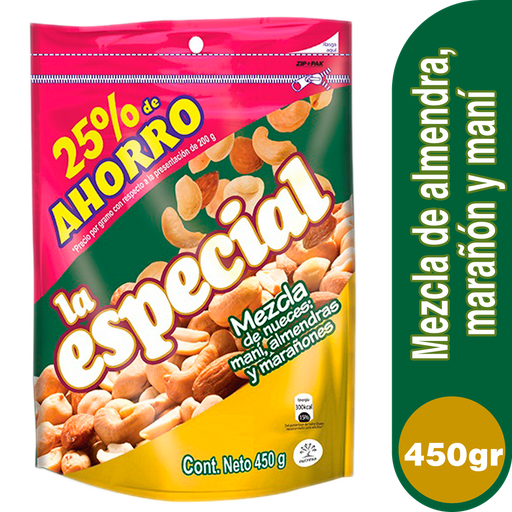 [015248] Mezcla Nueces La Especial 450Gr 25% Ahorro