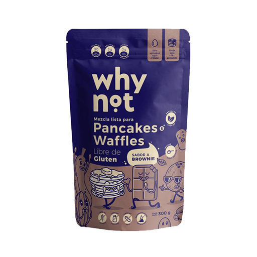 [052519] Mezcla Para Pancakes Y Waffles Brownie Why Not 300Gr
