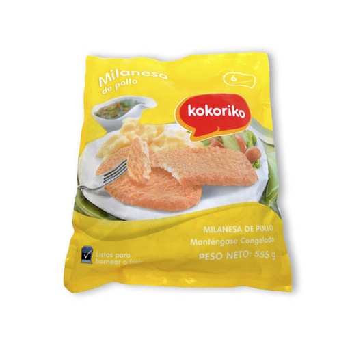 [001087] Milanesa Pollo Kokoriko 6 Unidades 555Gr