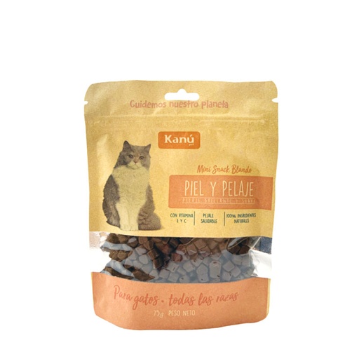 [052684] Mini Snack Gatos Kanú Piel Y Pelaje 75Gr