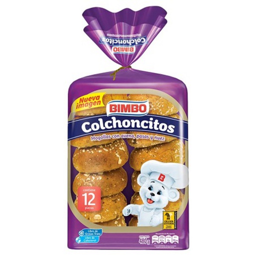 [046525] Mogollas Bimbo Integrales 12 Unidades 480Gr