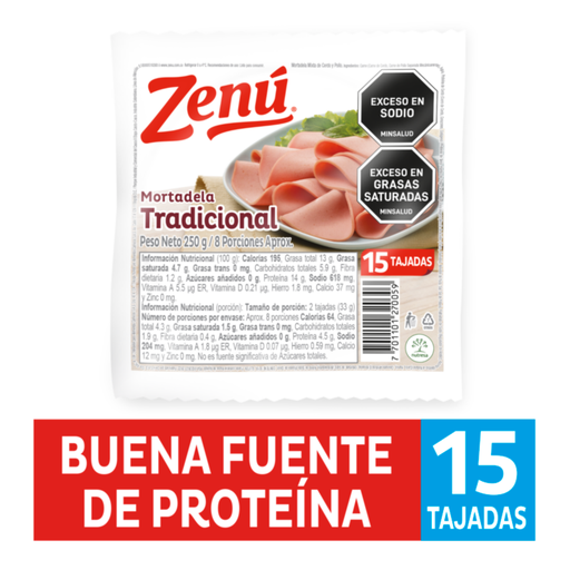 [002861] Mortadela Zenu 250Gr
