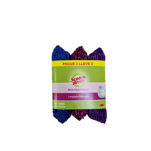 [047113] Multiesponja Scotch Brite Colores Pague 2 Lleve 3