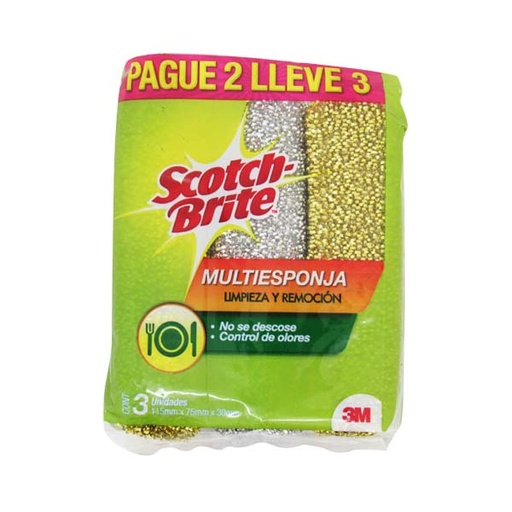 [009440] Multiesponja Scotch Brite Pague 2 Lleve 3 Unidades