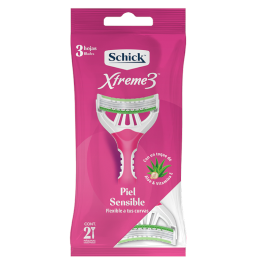 [052388] Máquina Afeitar Schick  Xtreme3 Mujer Sensible 2 Unidades