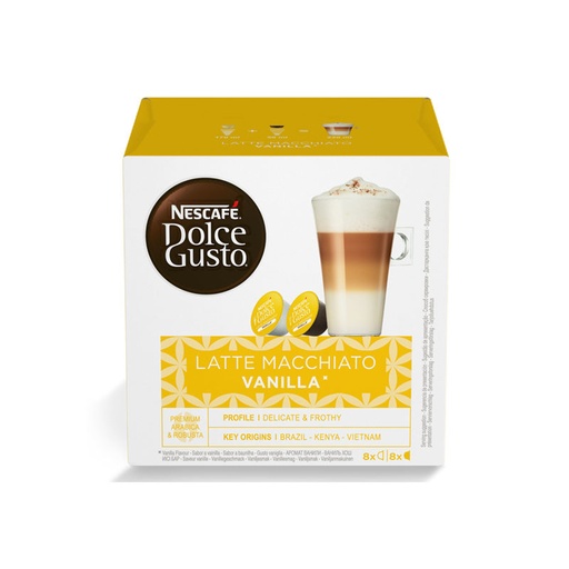 [053101] Nescafé Dolce Gusto Latte Macchiato Vainilla 16 Unidades  188Ml