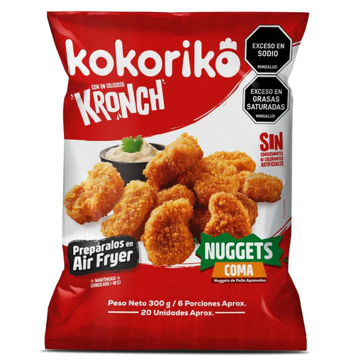 [001019] Nuggets Coma Pollo Kokoriko Apanados 20 Unidades 300Gr