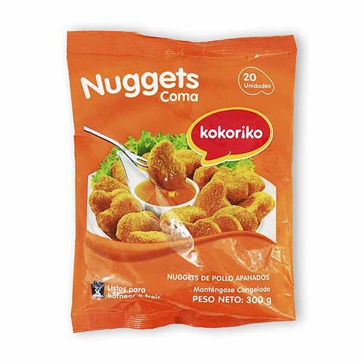 [001019] Nuggets Coma Pollo Kokoriko Apanados 20 Unidades 300Gr