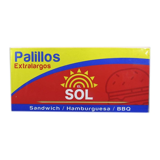 [017472] Palillos Hamburguesa El Sol 125 Unidades