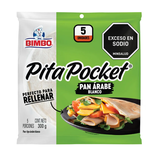 [042739] Pan Arabe Blanco Pocket Bimbo 5 Unidades 300Gr