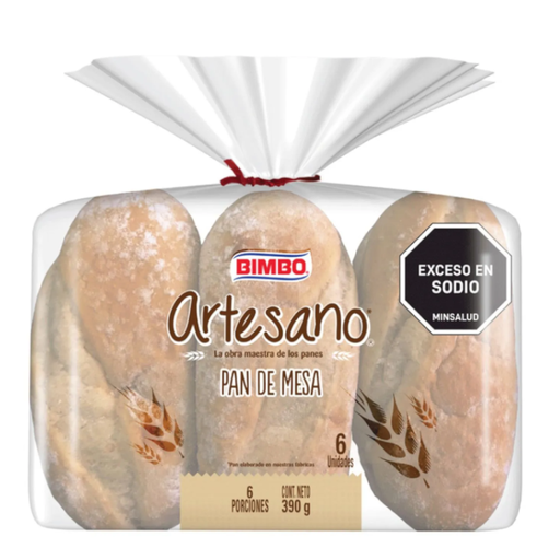 [041693] Pan Artesano Mesa Bimbo 6 Unidades 390Gr