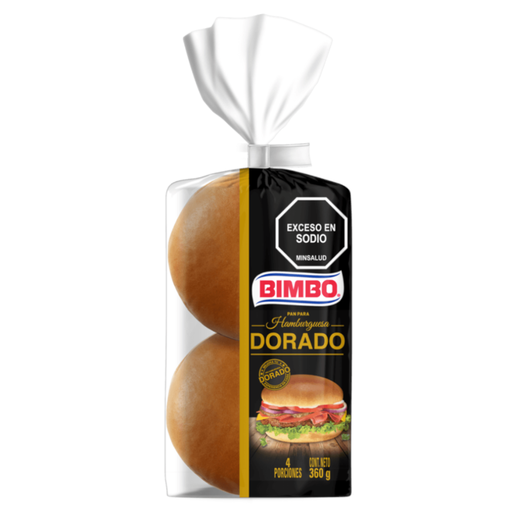 [052626] Pan Hamburguesa Dorado Bimbo 4 Unidades 360Gr