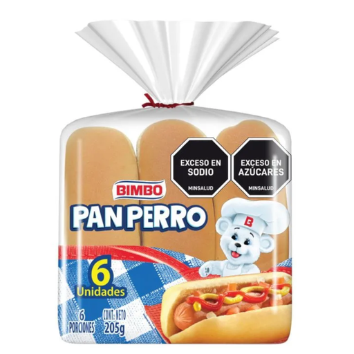 [005056] Pan Perro Bimbo 6 Unidades 205Gr