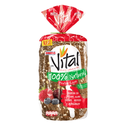 [049075] Pan Tajado Bimbo Vital Frutos Rojos 460Gr