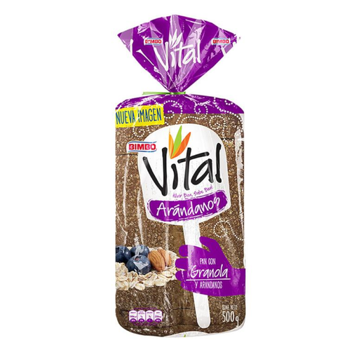 [014536] Pan Tajado Bimbo Vital Granola Arándanos 500Gr