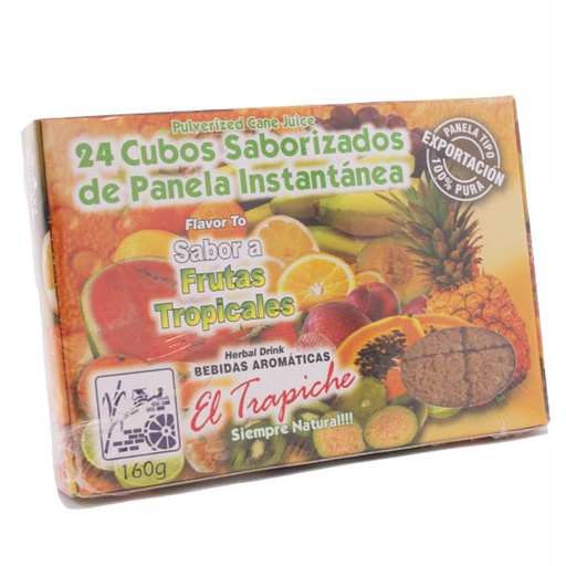 [002170] Panela Cubos El Trapiche Frutos Tropicales 160Gr