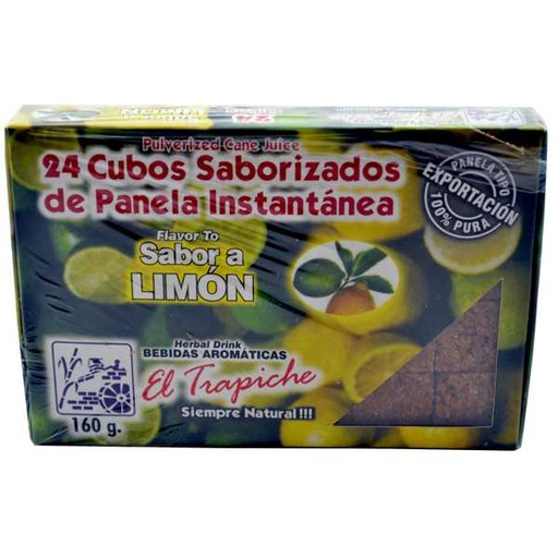 [002171] Panela Cubos El Trapiche Limón 160Gr