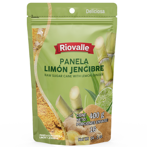 [053188] Panela Pulverizada Riovalle Limón Y Jengibre 400Gr