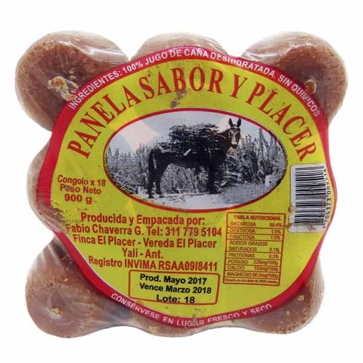 [046539] Panela Sabor Y Placer Congolo 900Gr