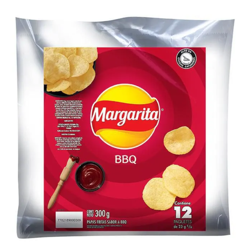 [005618] Papas Bbq Margarita 12 Unidades 300Gr