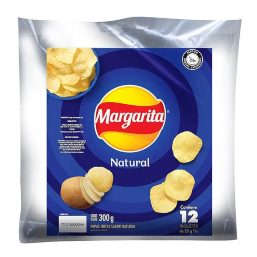 [005617] Papas Natural Margarita 12 Unidades 300Gr