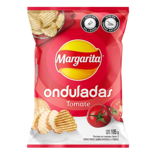 [050580] Papas Onduladas Tomate Margarita 105Gr