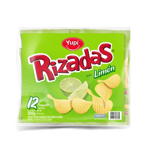 [003822] Papas Rizadas Limon Yupi 12 Unidades 300Gr