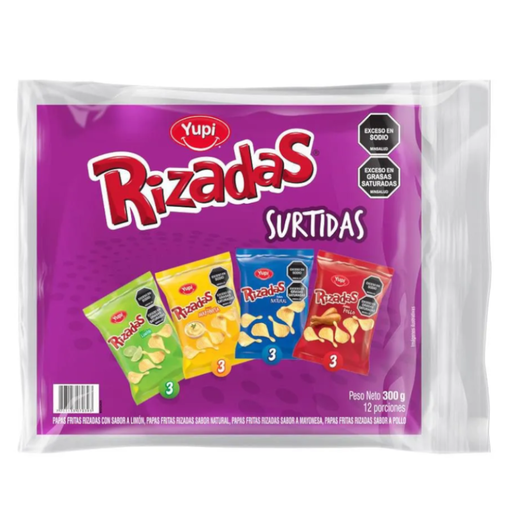 [013952] Papas Rizadas Surtida 12 Unidades 300Gr