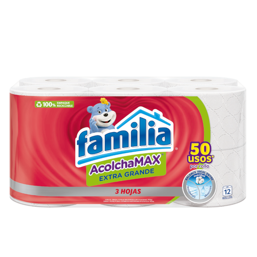 [000752] Papel Higiénico Familia Acolchamax Extragrande 12 Rollos