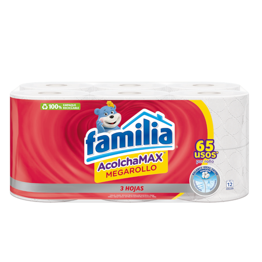 [019210] Papel Higiénico Familia Acolchamax Mega 12 Rollos