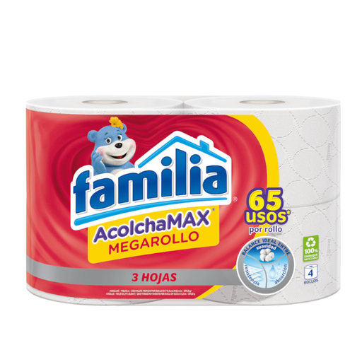 [019209] Papel Higiénico Familia Acolchamax Mega 4 Rollos