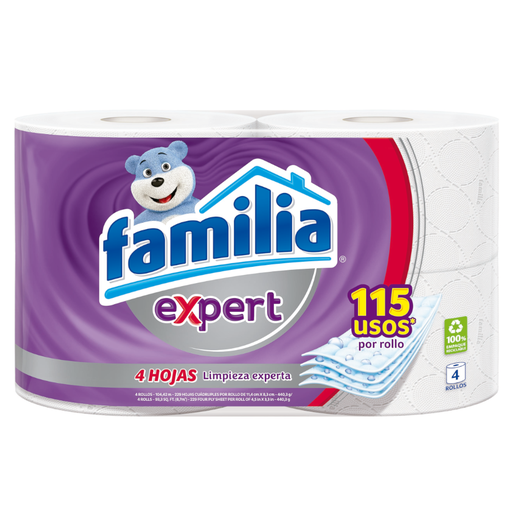 [050375] Papel Higiénico Familia Expert 4 Unidades