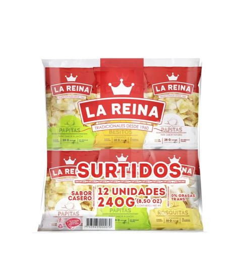 [007299] Pasabocas La Reina Docena Surtida 240Gr