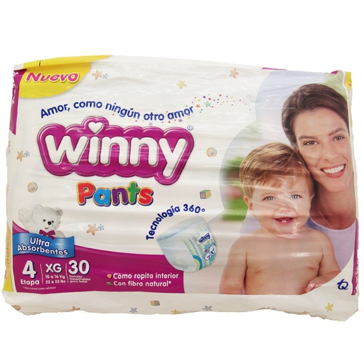 [051224] Pañal Winny Pants Etapa 4 30 Unidades