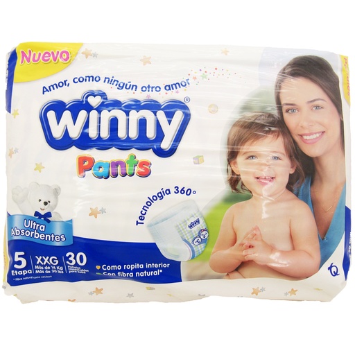 [051221] Pañal Winny Pants Etapa 5 30 Unidades