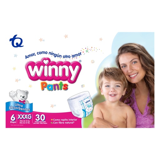 [052428] Pañal Winny Pants Etapa 6 XXXG 30 Unidades