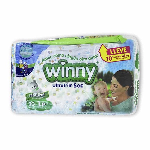 [014367] Pañal Winny Sec Etapa 1 30 Unidades Gratis Toallitas