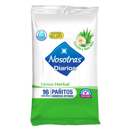 [000662] Pañitos Humedos Nosotras Intimos Natural 16 Unidades