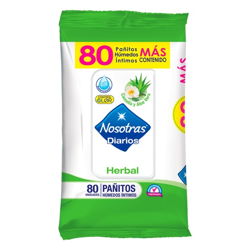 [017265] Pañitos Intimos Nosotras 80 Unidades