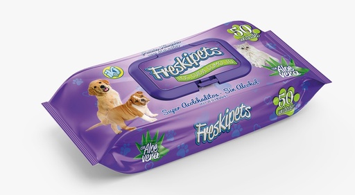 [047952] Paños Humedos Freskipets 50 Unidades