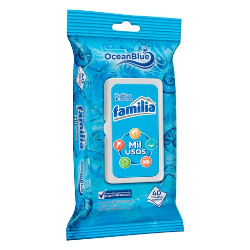 [016333] Paños Húmedos Familia Active Mil Usos 40 Unidades
