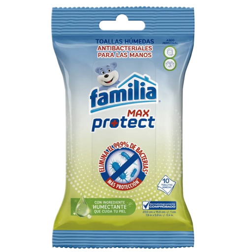 [040755] Paños Húmedos Familia Antibacterial 10 Unidades
