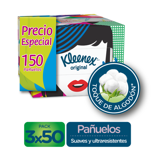 [001730] Pañuelo Facial Kleenex 150 Unidades Precio Especial
