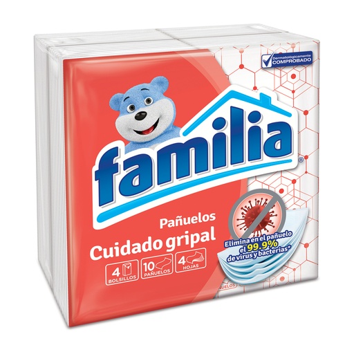[000762] Pañuelo Familia Cuidado Gripal 4 Paquetes