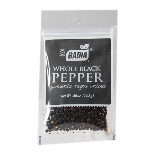 [050297] Pimienta Negra Badia Entera Bolsa 14Gr