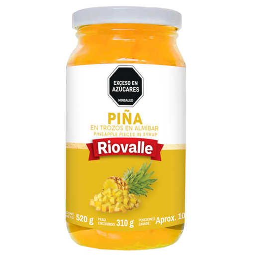 [013120] Piña Trozos Riovalle 520Gr