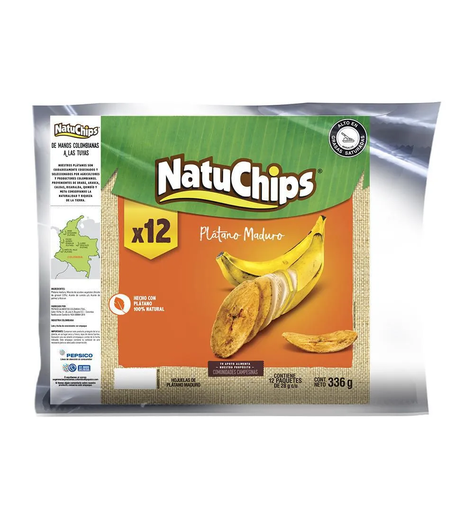[005592] Platanitos Natuchips Maduro 12 Unidades